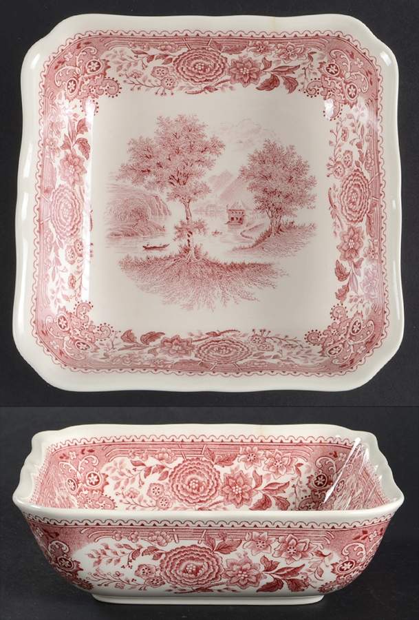Burgenland Maroon 6" Square Vegetable Bowl by Villeroy & Boch-1