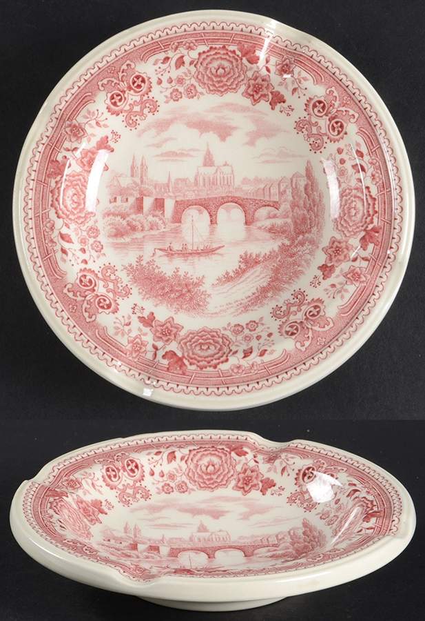 Burgenland Maroon 6" Ashtray by Villeroy & Boch-1