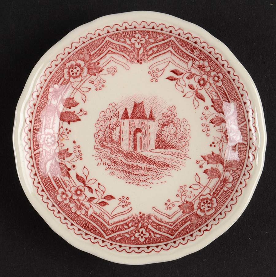 Burgenland Maroon Butter Pat by Villeroy & Boch-1