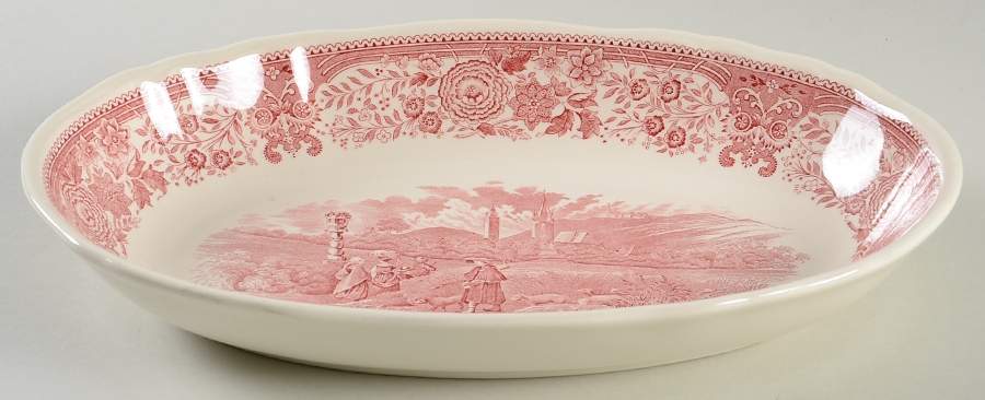 Burgenland Maroon 11" Oval Vegetable Bowl by Villeroy & Boch-1