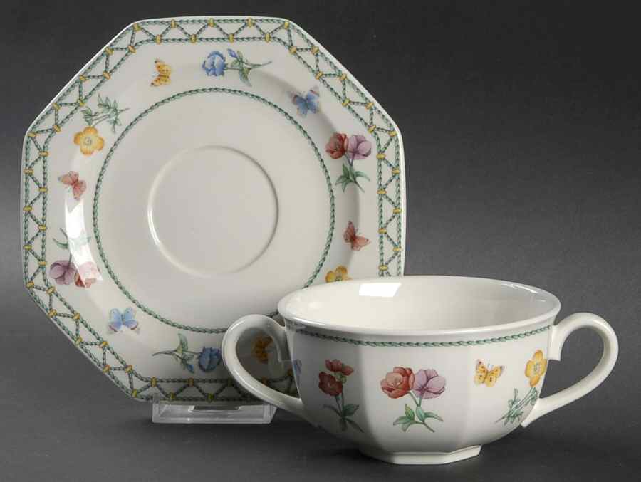 Casaverde Flat Cream Soup Bowl & Saucer Set by Villeroy & Boch-1
