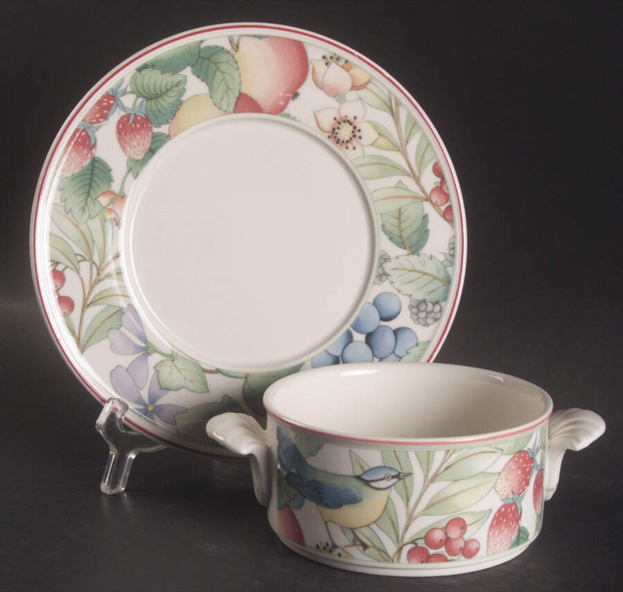 Catalina Flat Cream Soup Bowl & Saucer Set by Villeroy & Boch-1