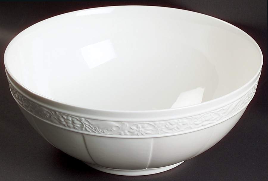 Cameo White (Weiss) 9" Round Vegetable Bowl by Villeroy & Boch-1
