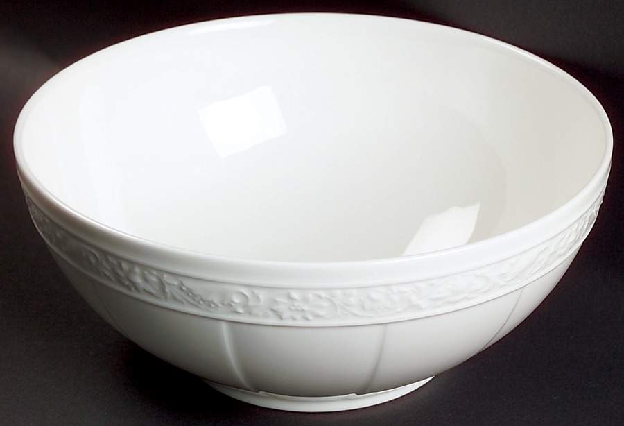 Cameo White (Weiss) 8" Round Vegetable Bowl by Villeroy & Boch-1