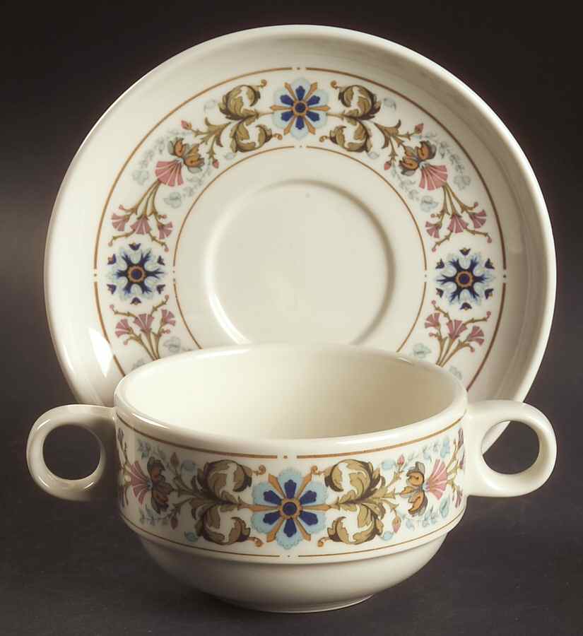 Chateau Flat Cream Soup Bowl & Saucer Set by Villeroy & Boch-1