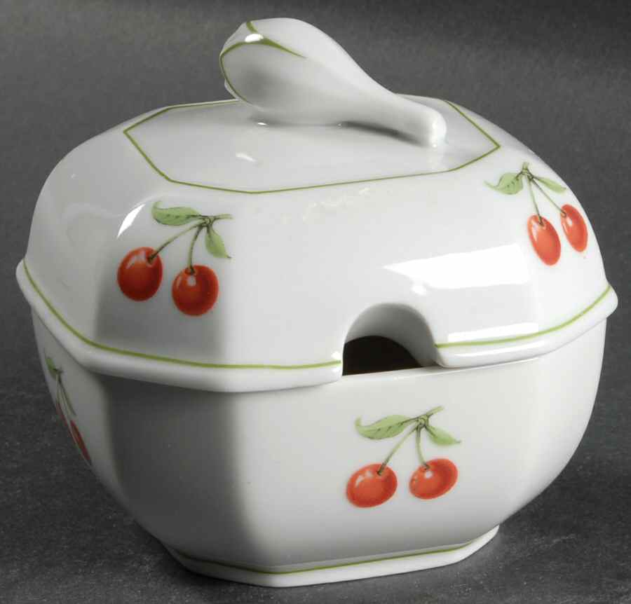 Cherry Sugar Bowl/Jam/Jelly & Lid by Villeroy & Boch-1