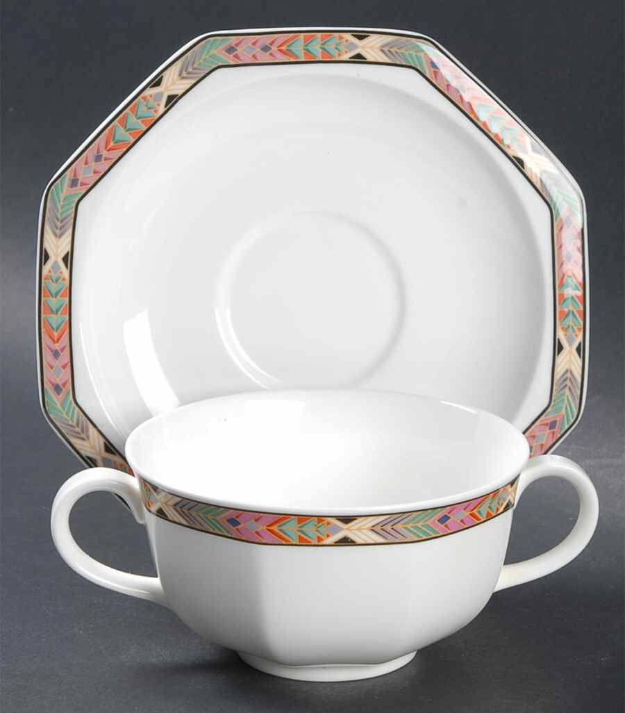 Cheyenne Flat Cream Soup Bowl & Saucer Set by Villeroy & Boch-1