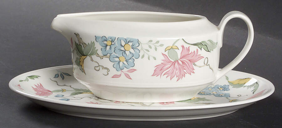 Chintz Gravy Boat & Underplate by Villeroy & Boch-1