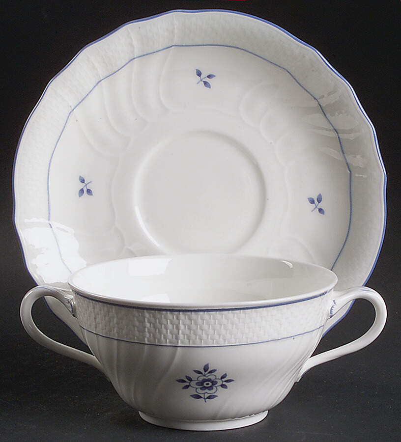 Coburg Flat Cream Soup Bowl & Saucer Set by Villeroy & Boch-1