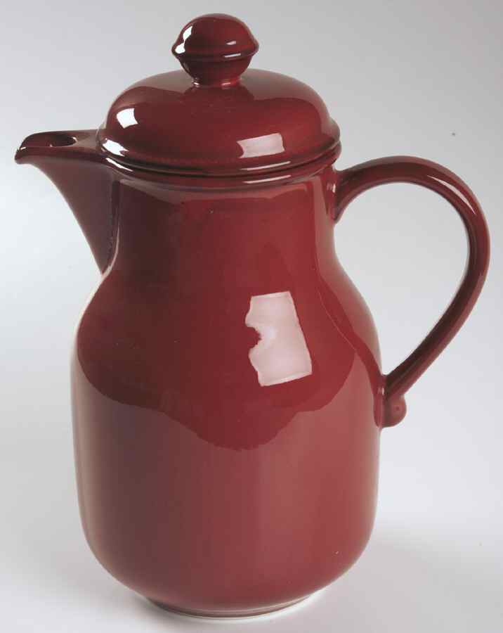 Cordoba Cordova Red (Brown Trim) Coffee Pot & Lid by Villeroy & Boch-1