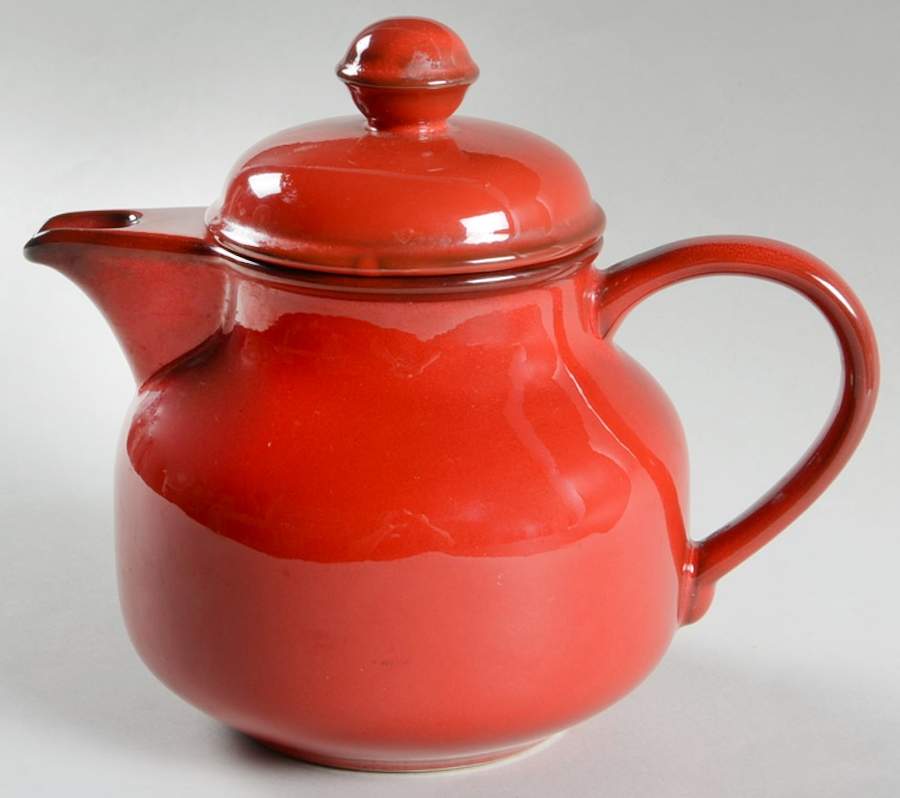 Cordoba Cordova Red (Brown Trim) Teapot & Lid by Villeroy & Boch-1