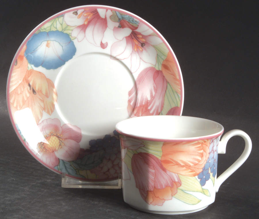 Corolla Flat Cup & Saucer Set by Villeroy & Boch-1