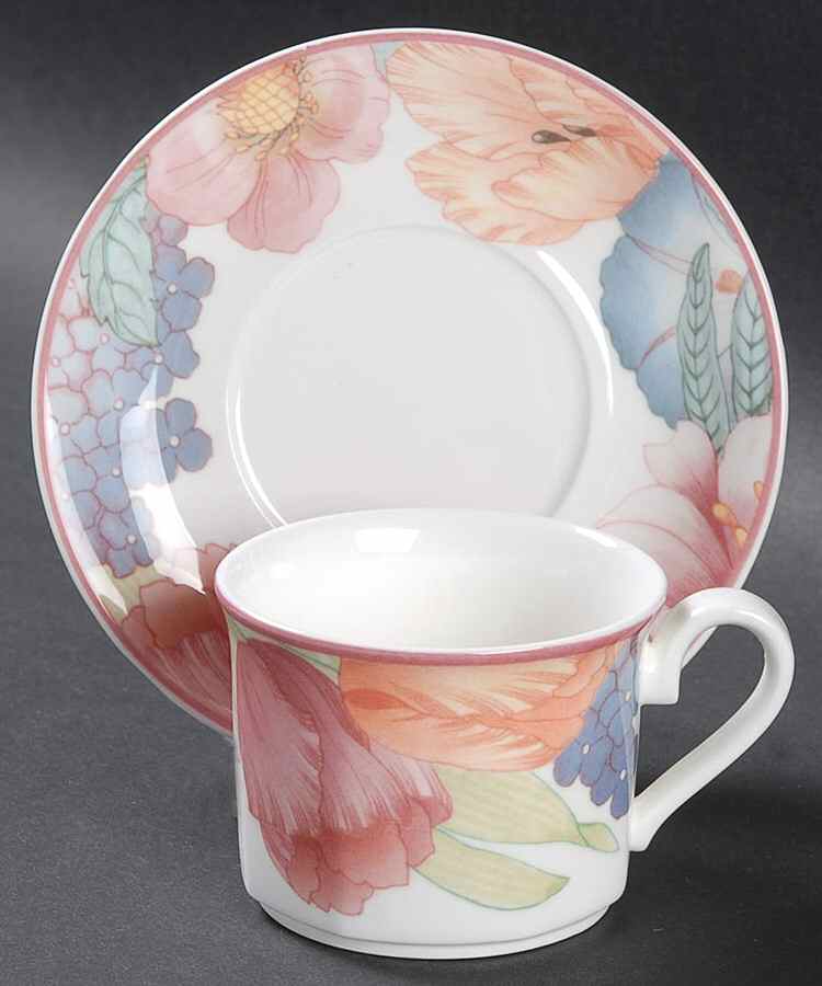 Corolla Flat Demitasse Cup & Saucer Set by Villeroy & Boch-1