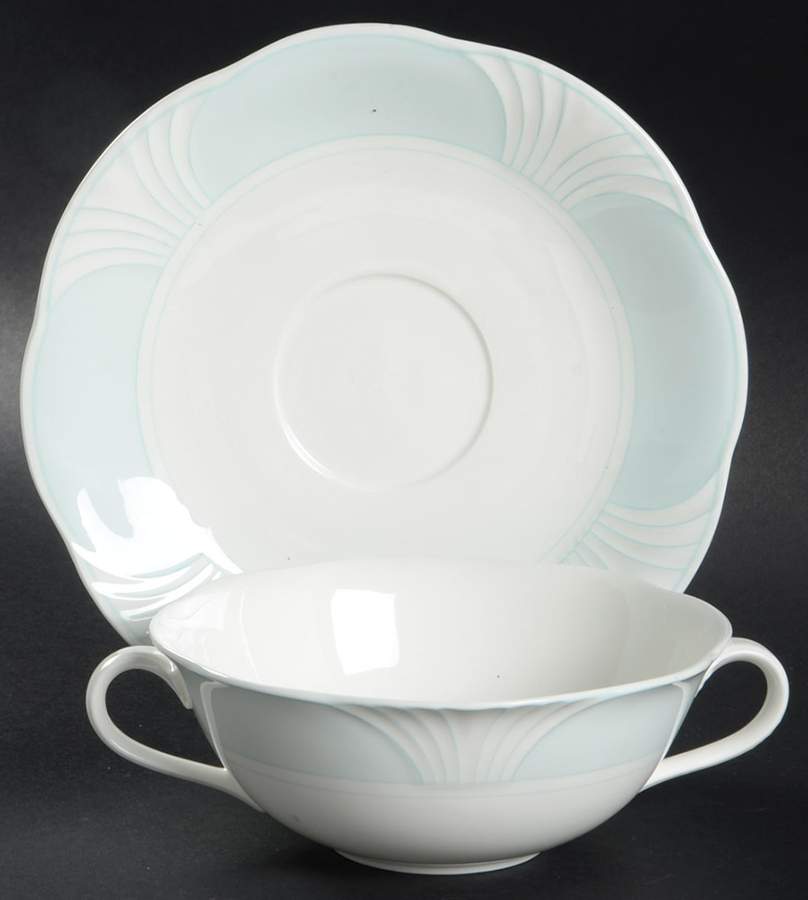 Delta Flat Cream Soup Bowl & Saucer Set by Villeroy & Boch-1