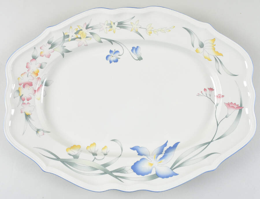 Delia 17" Oval Serving Platter by Villeroy & Boch-1