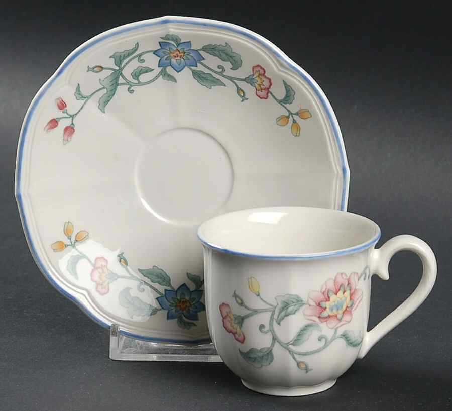 Delia Flat Demitasse Cup & Saucer Set by Villeroy & Boch-1