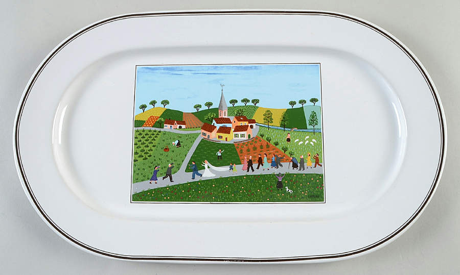 Design Naif 15" Oval Serving Platter by Villeroy & Boch-1