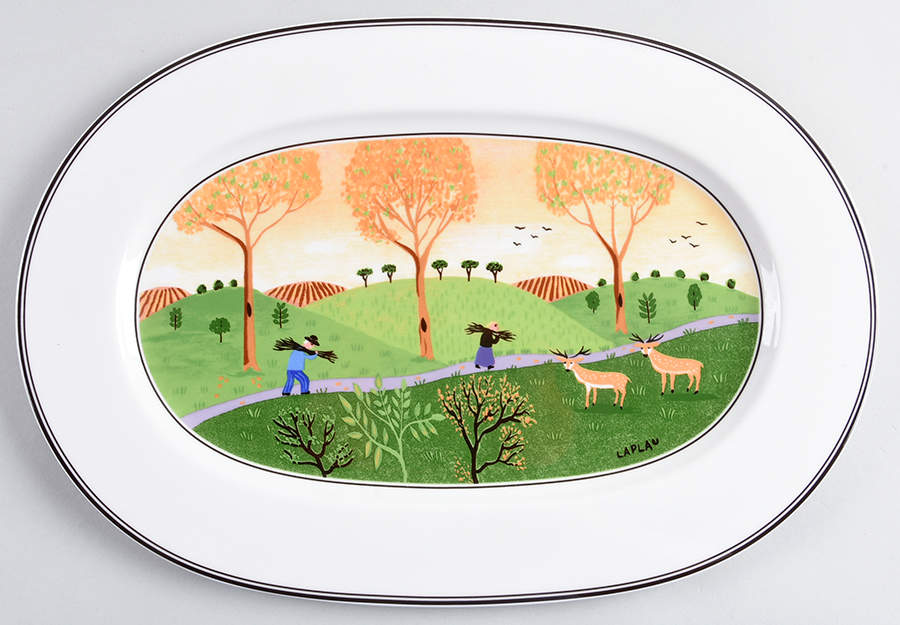 Design Naif 13" Oval Serving Platter by Villeroy & Boch-1
