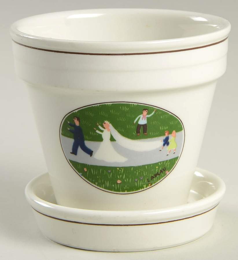 Design Naif 3" Flower Pot & Underplate by Villeroy & Boch-1
