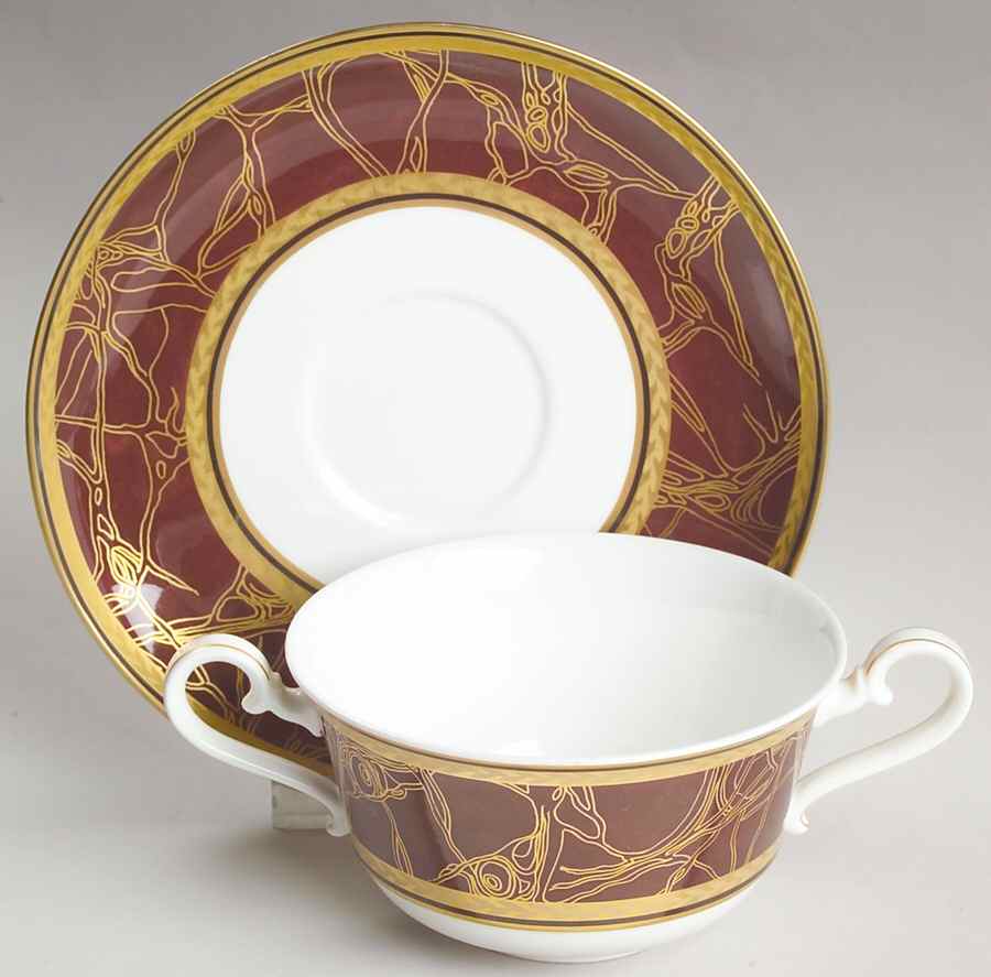 Empress Footed Cream Soup Bowl & Saucer Set by Villeroy & Boch-1