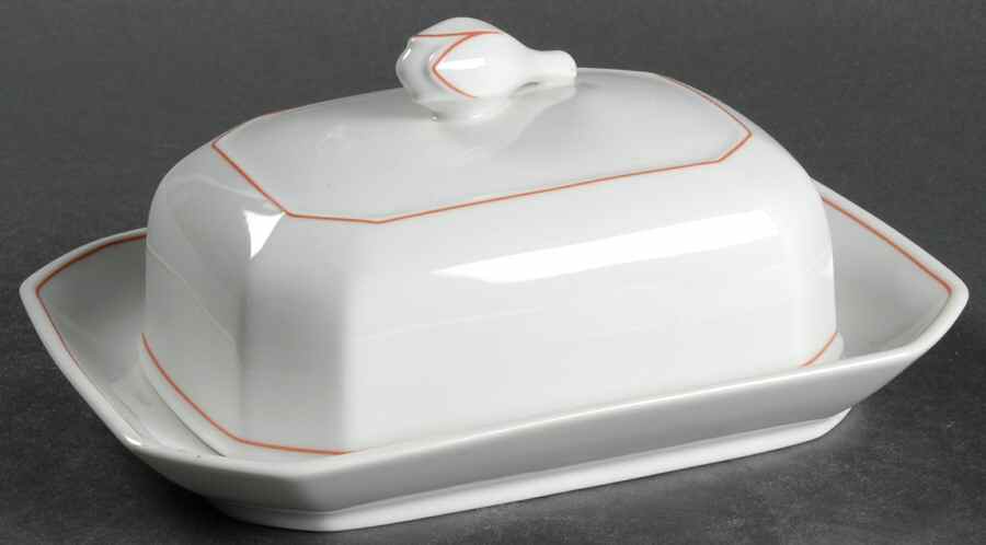 Facette Rouge Square Covered Butter by Villeroy & Boch-1