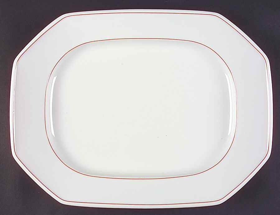 Facette Rouge 14" Oval Serving Platter by Villeroy & Boch-1
