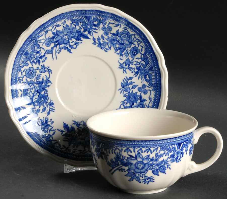 Fasan Blue Oversized Cup & Saucer Set by Villeroy & Boch-1