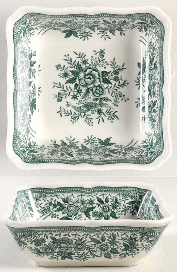 Fasan Green 6" Square Vegetable Bowl by Villeroy & Boch-1
