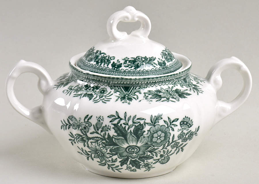 Fasan Green Mini Sugar Bowl & Lid by Villeroy & Boch-1
