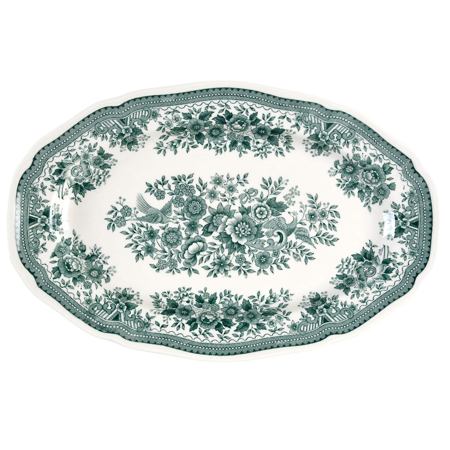 Fasan Green 10" Oval Serving Platter by Villeroy & Boch-1