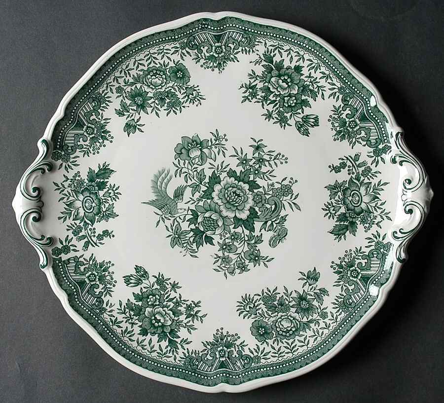 Fasan Green Handled Cake Plate by Villeroy & Boch-1