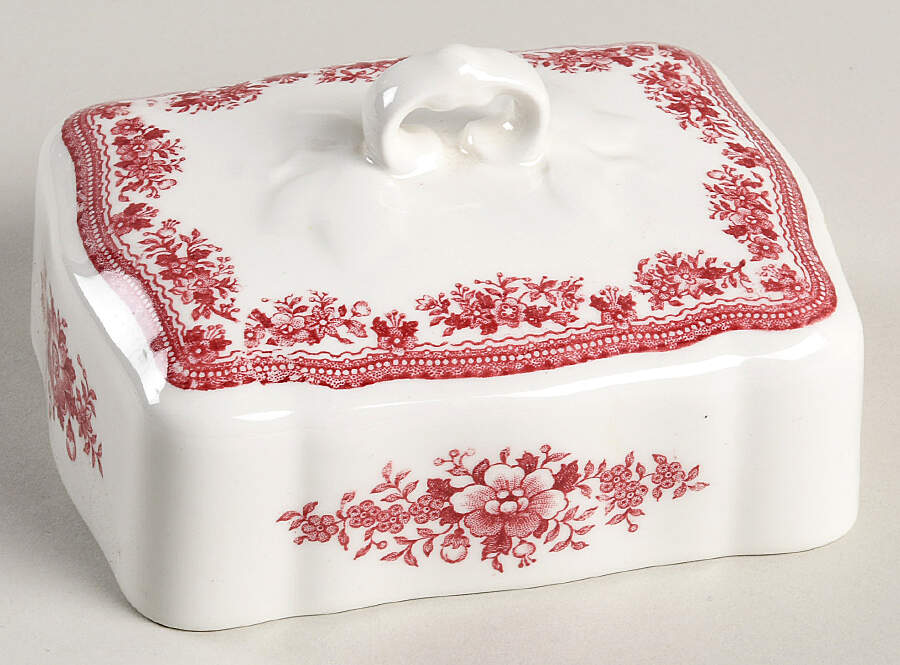 Fasan Red Lid for Square Butter by Villeroy & Boch-1