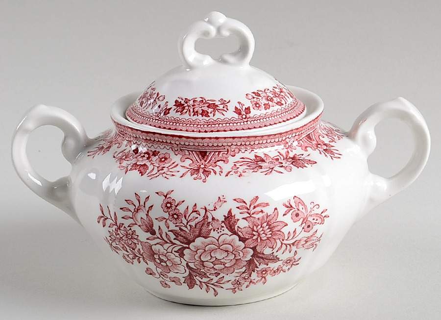 Fasan Red Mini Sugar Bowl & Lid by Villeroy & Boch-1