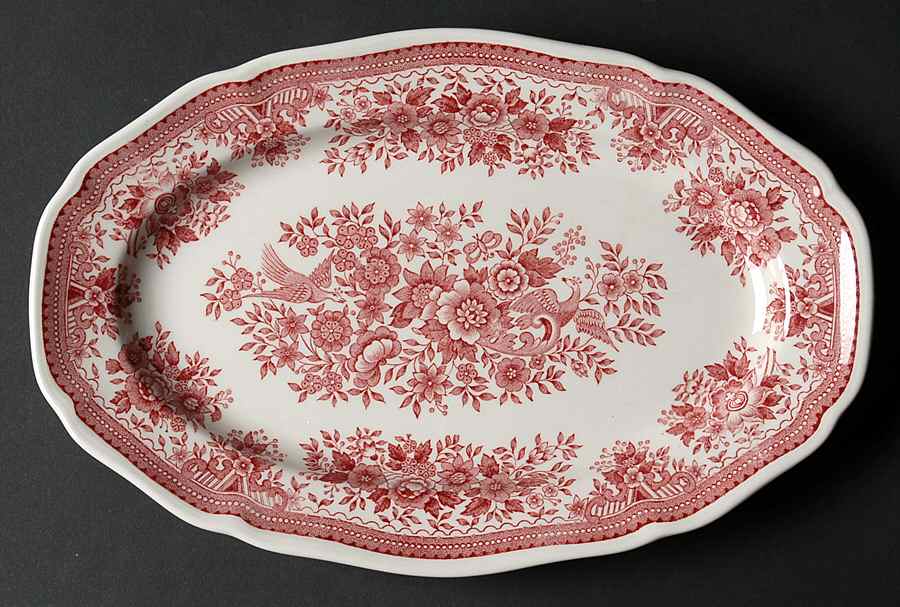 Fasan Red 10" Oval Serving Platter by Villeroy & Boch-1