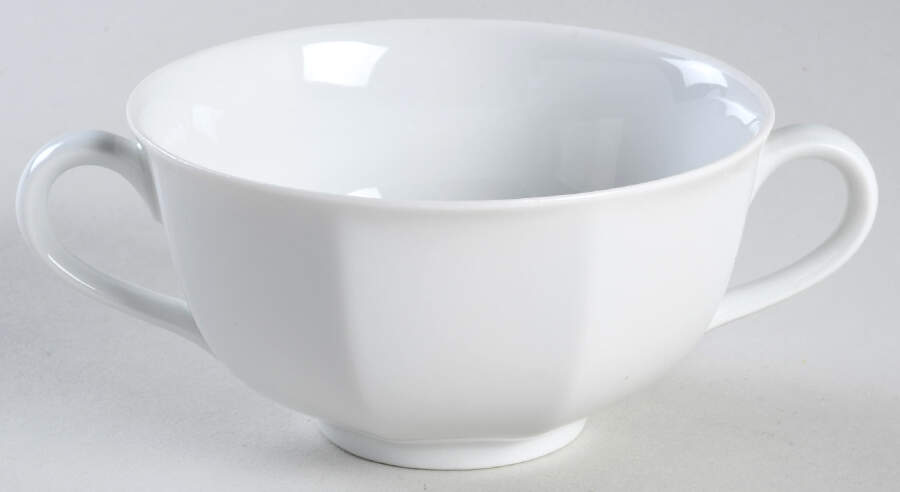 Facette White Flat Cream Soup Bowl by Villeroy & Boch-1