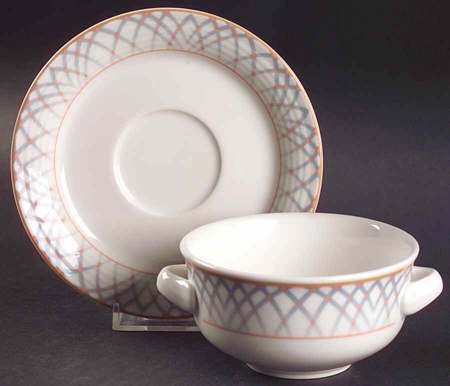 Feria Flat Cream Soup Bowl & Saucer Set by Villeroy & Boch-1
