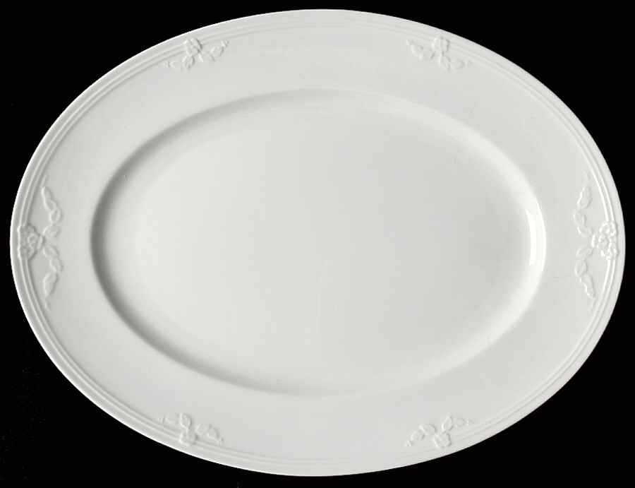 Fiori Weiss 13" Oval Serving Platter by Villeroy & Boch-1