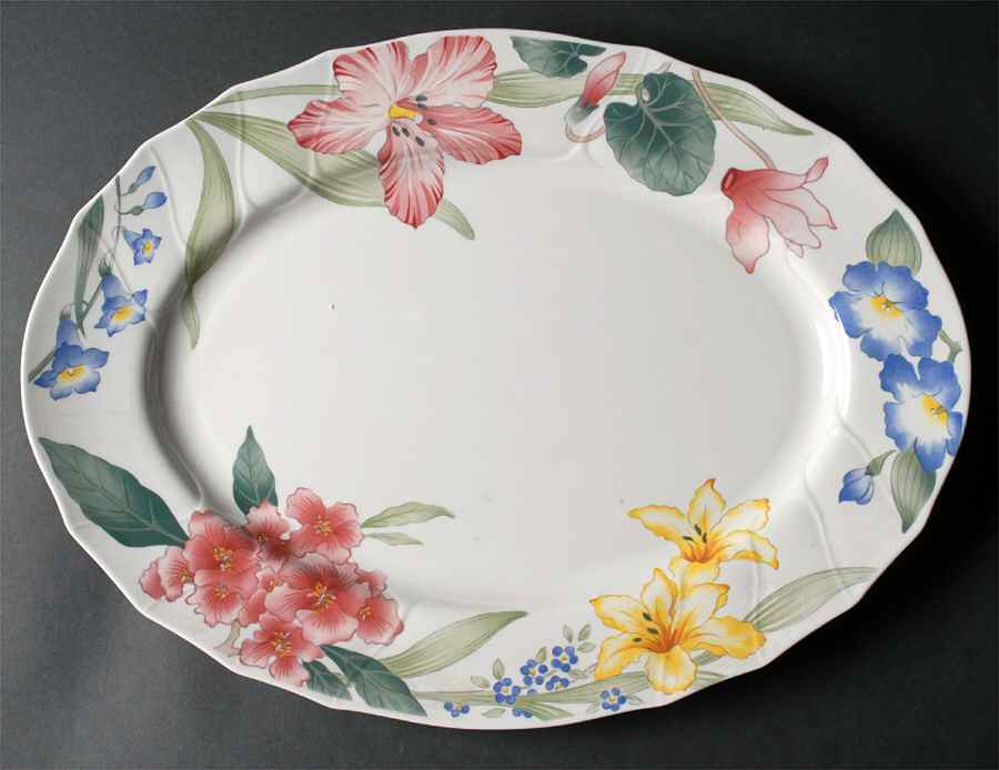 Flora Bella 16" Oval Serving Platter by Villeroy & Boch-1