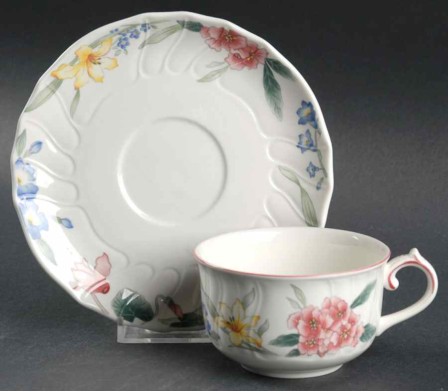 Flora Bella Flat Cup & Saucer Set by Villeroy & Boch-1