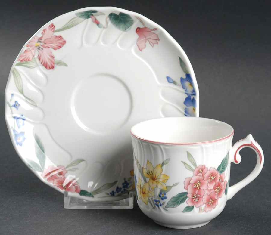 Flora Bella Flat Cup & Saucer Set by Villeroy & Boch-1