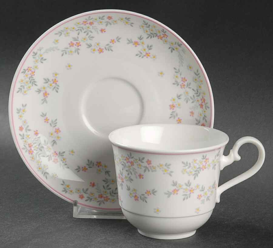 Fleurosa Flat Cup & Saucer Set by Villeroy & Boch-1