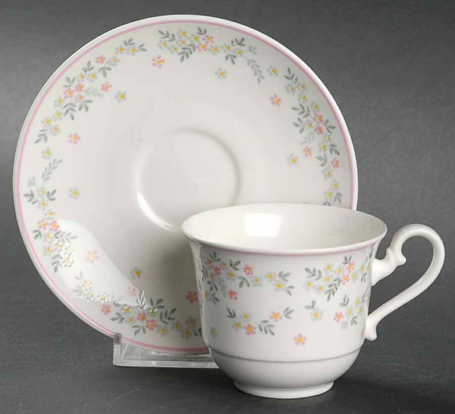 Fleurosa Flat Demitasse Cup & Saucer Set by Villeroy & Boch-1