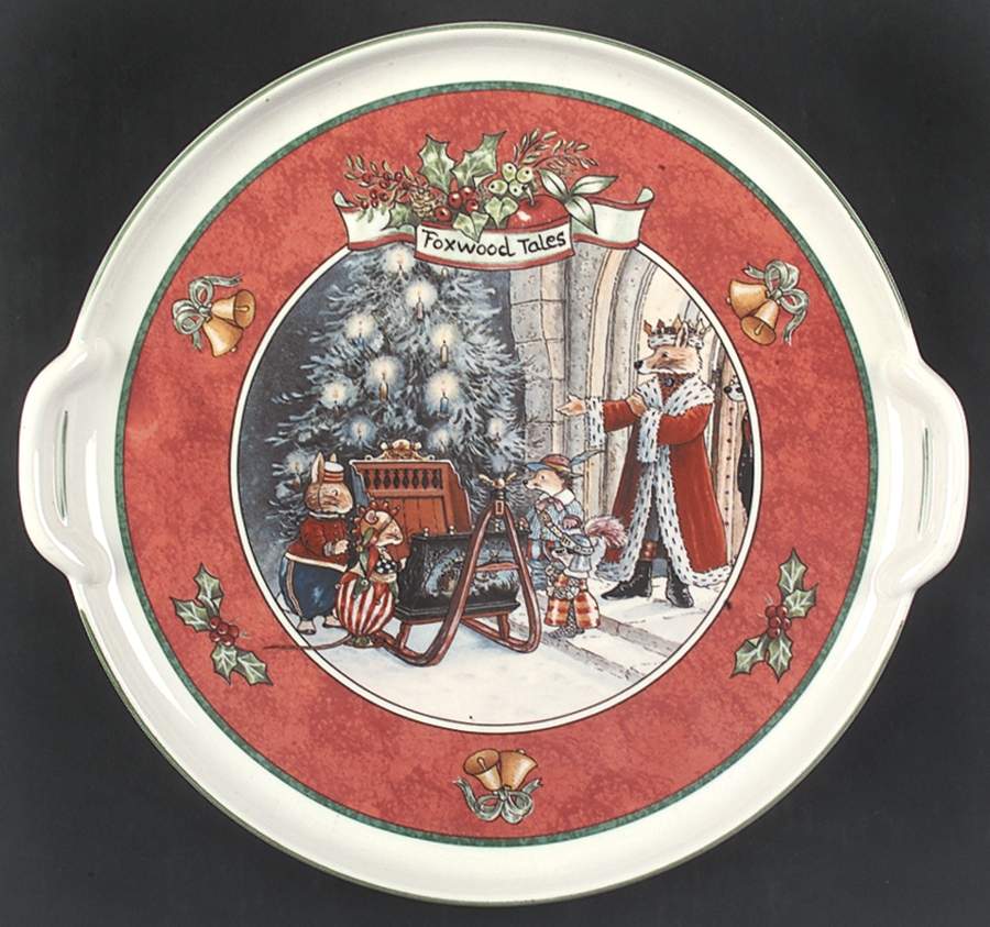 Foxwood Christmas Handled Cake Plate by Villeroy & Boch-1