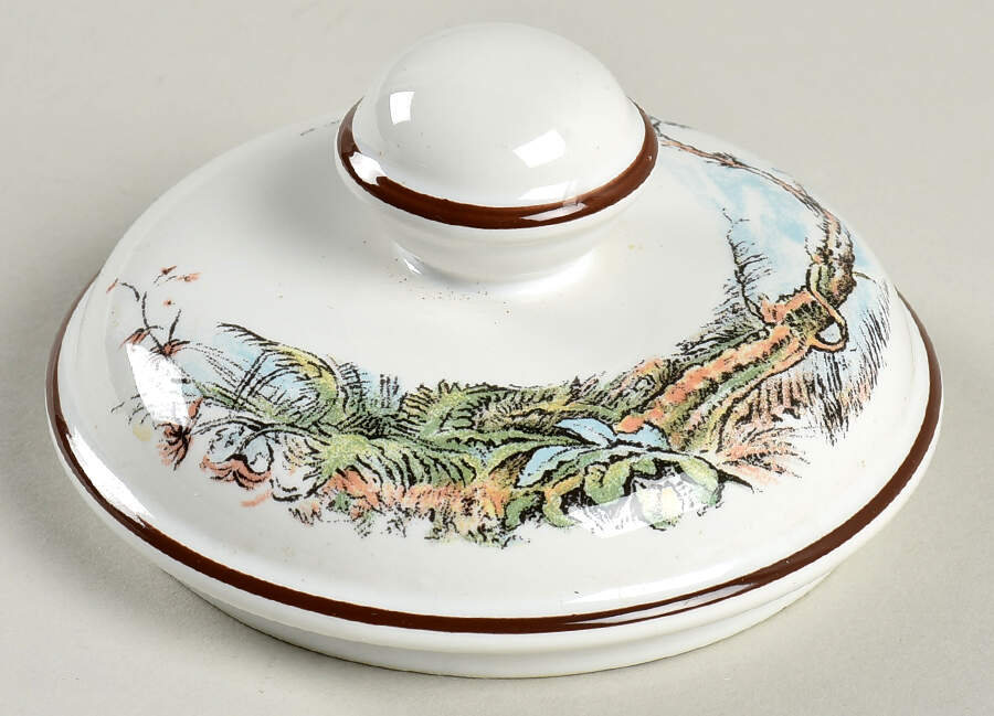 Fontainebleau (No Border, Brown Trim) Lid for Sugar Bowl by Villeroy & Boch-1