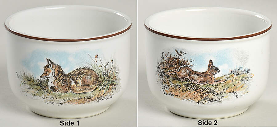 Fontainebleau (No Border, Brown Trim) Sugar Bowl No Lid by Villeroy & Boch-1