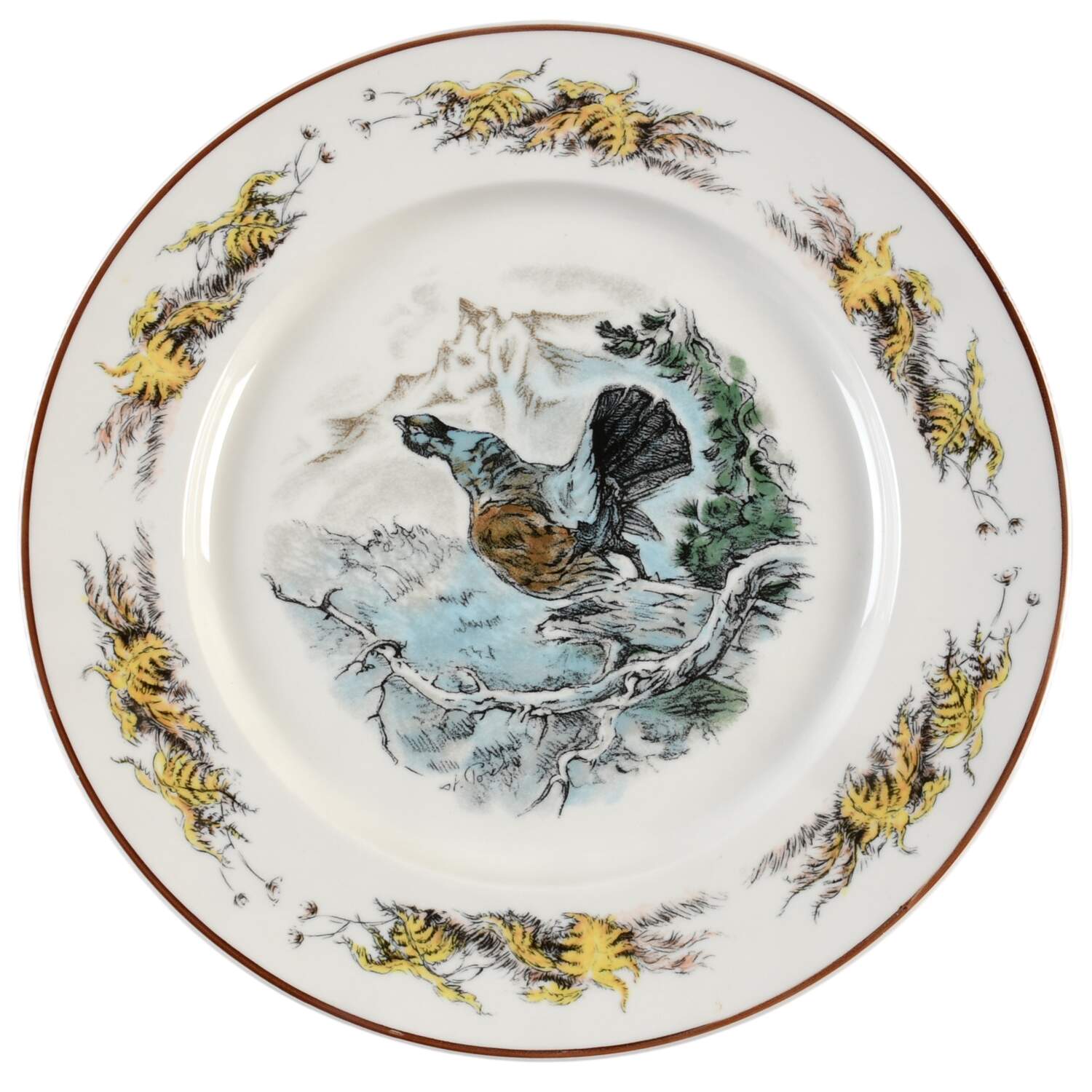 Fontainebleau (No Border, Brown Trim) Dinner Plate by Villeroy & Boch-1