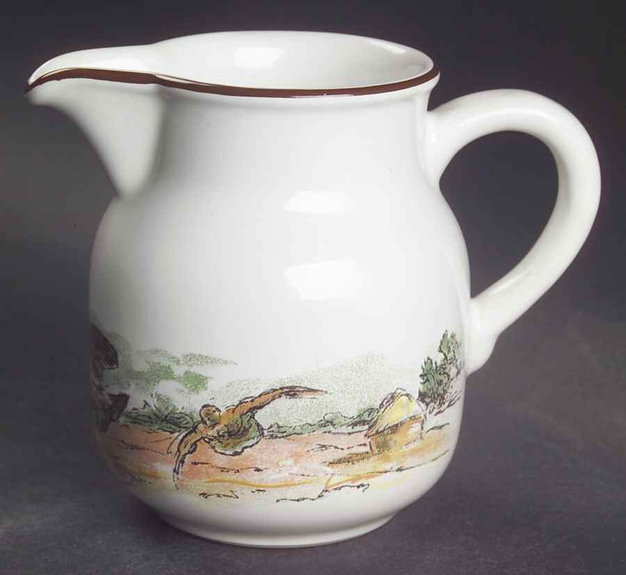 Fontainebleau (No Border, Brown Trim) Creamer by Villeroy & Boch-1
