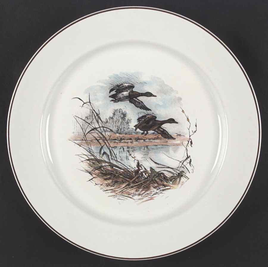 Fontainebleau (No Border, Brown Trim) Dinner Plate by Villeroy & Boch-1