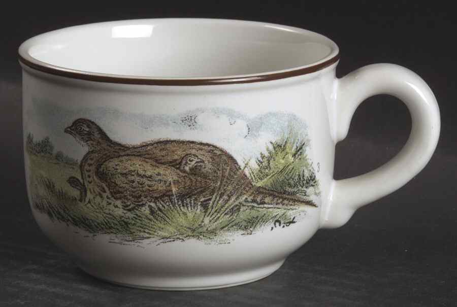 Fontainebleau (No Border, Brown Trim) Flat Cup by Villeroy & Boch-1