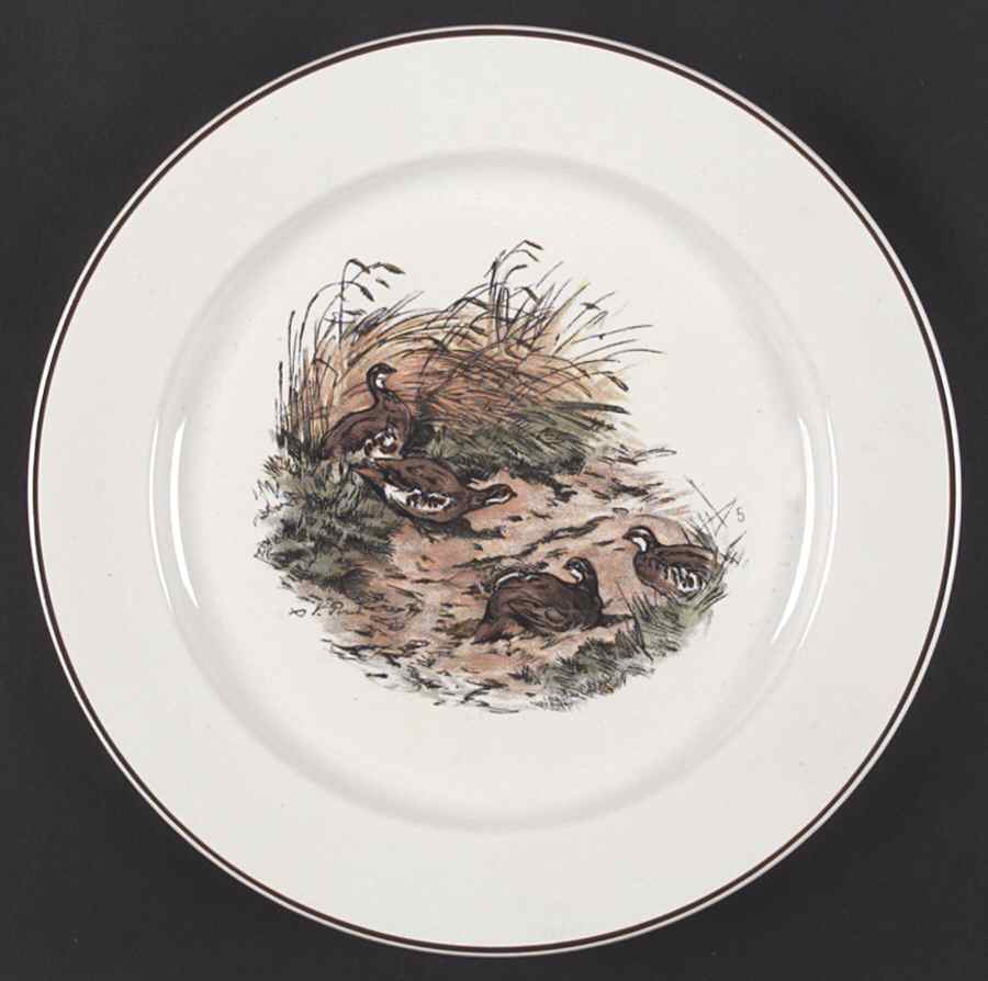 Fontainebleau (No Border, Brown Trim) Dinner Plate by Villeroy & Boch-1
